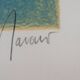 Albert zavaro : le bouquet à la fenêtre - lithographie originale signée