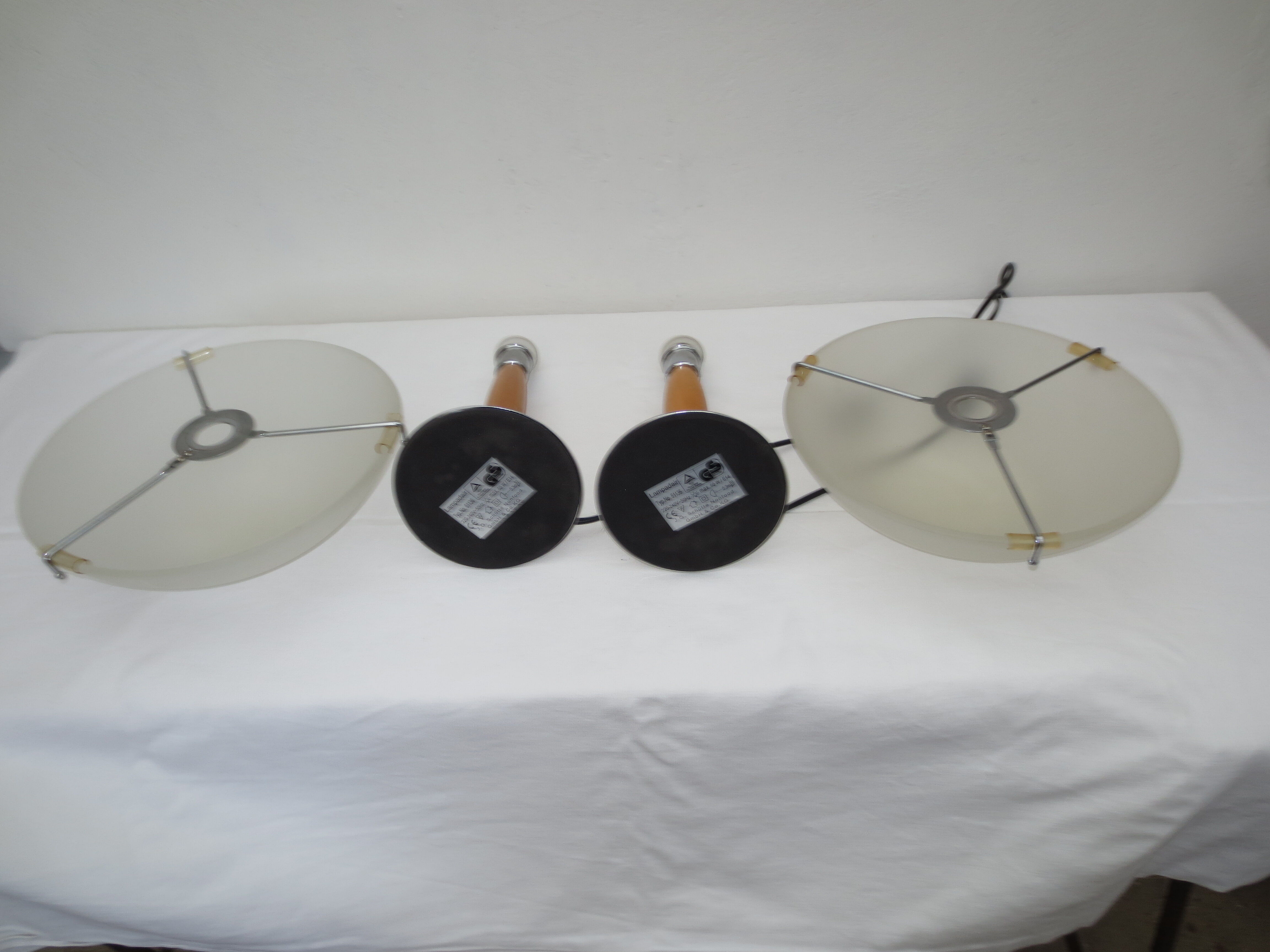 Paire de lampes de table champignons