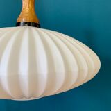 Suspension in opaline and teak 60s