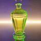 Val Saint Lambert “Montmartre” shaker / karaf met 2 glazen in uraniumglas c
