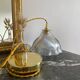 Vintage glass holophane pendant light