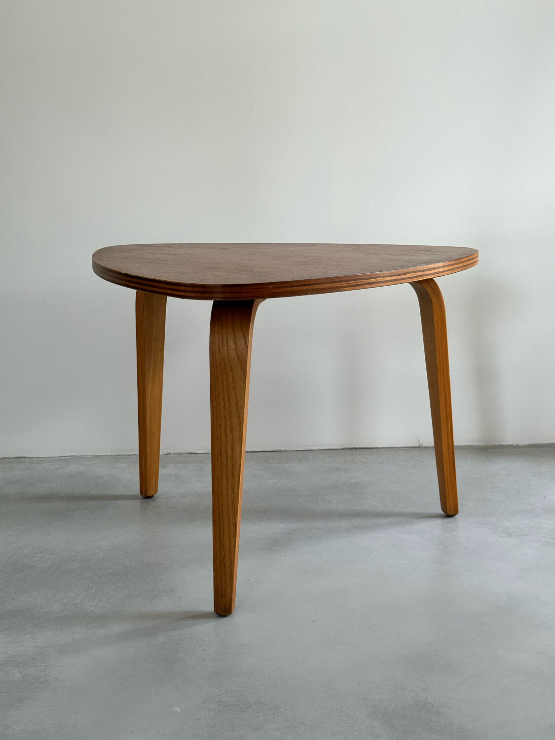 Vintage bow-wood coffee table, design Steiner 1960
