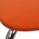 Set of 2 Stools Orange Faux Leather Chrome Base Sixties
