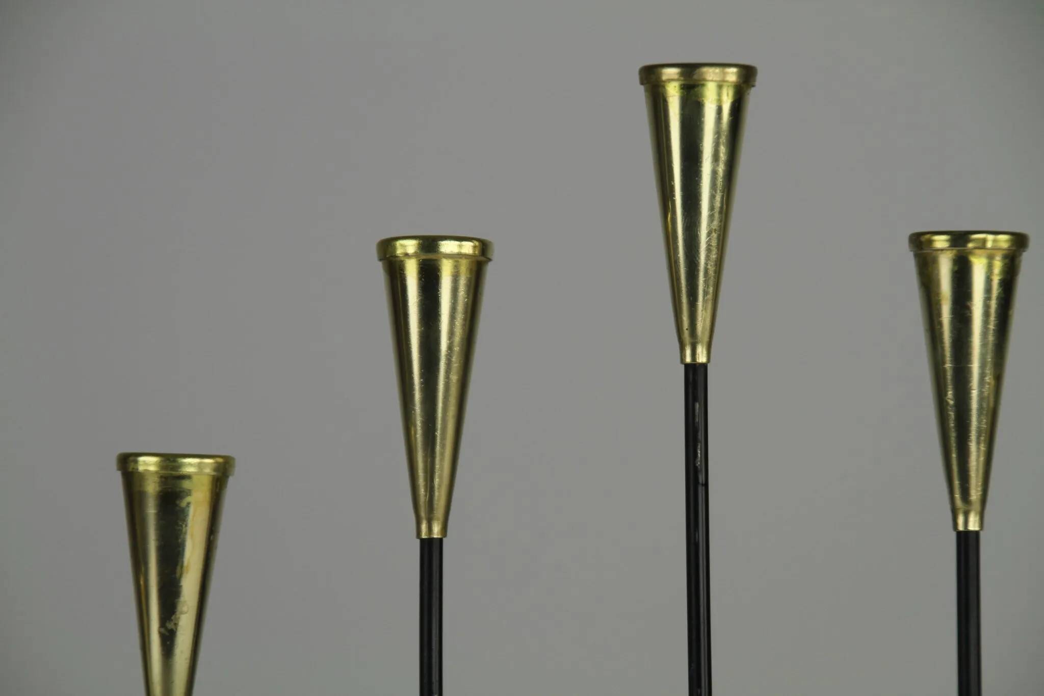 Pair of Seven-Candle Candelabras — Gunnar Ander for Ystad-Metall, Sweden, 1960s