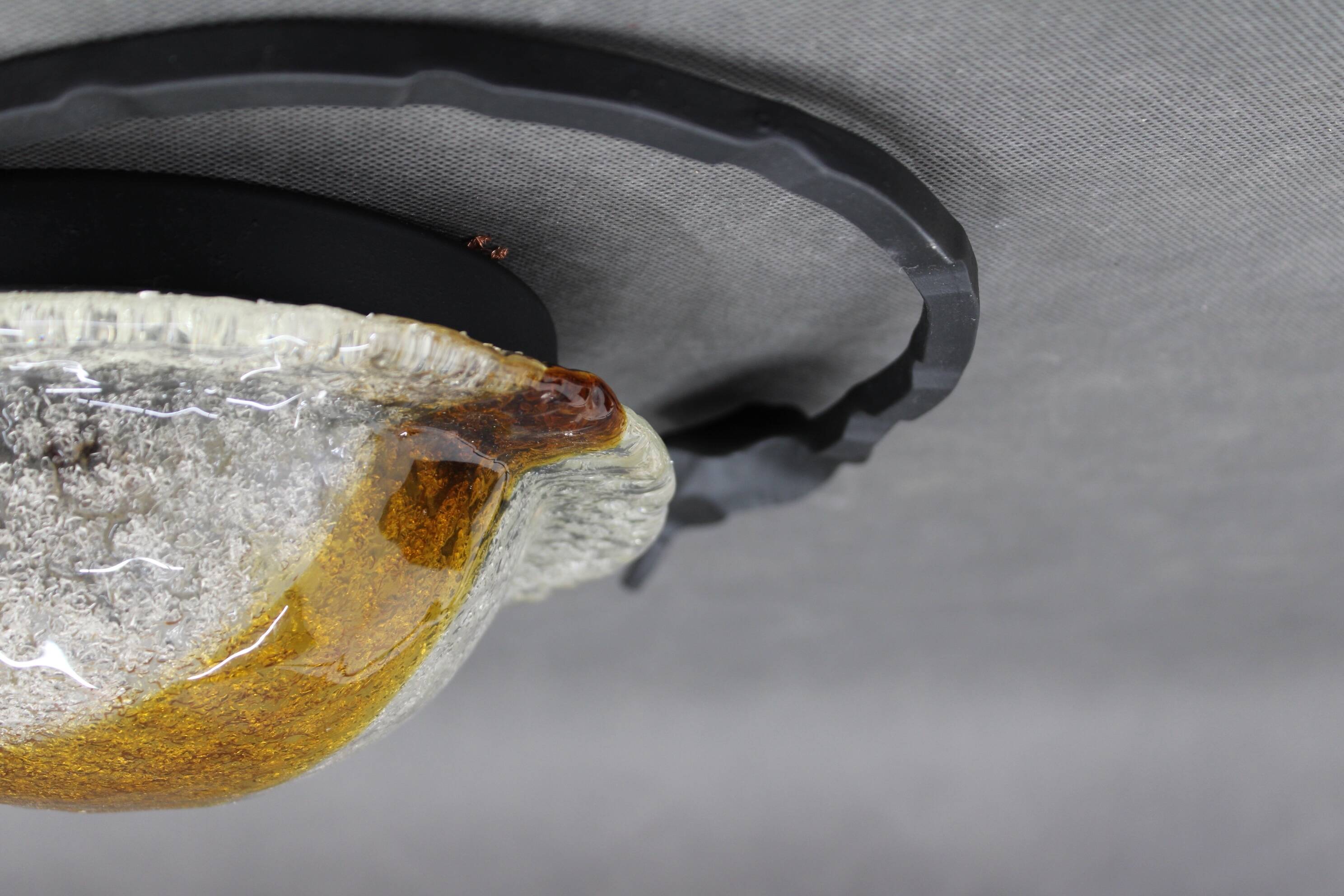 1970s Italian Wall Sculpture With Glass Shade