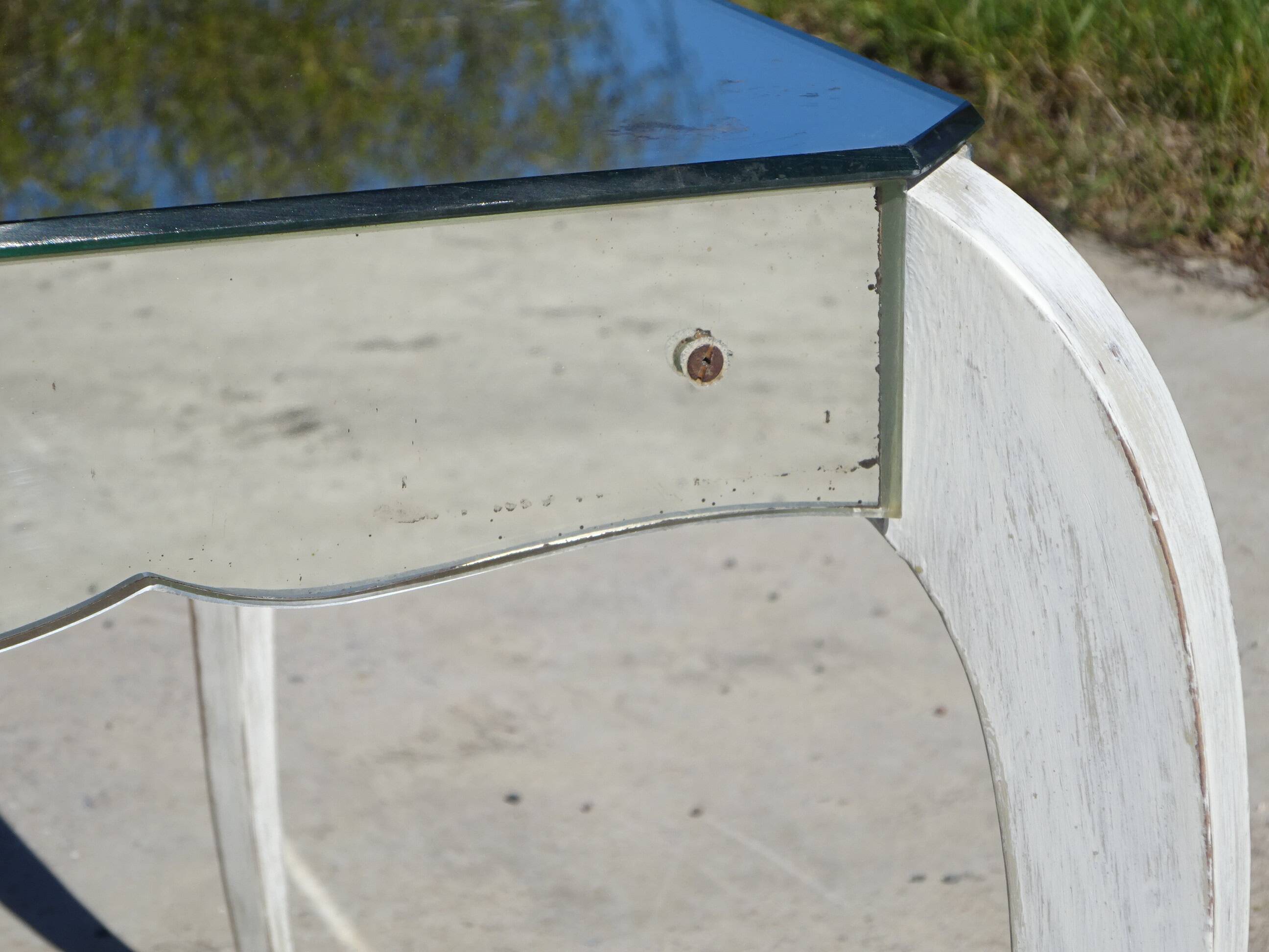 Mirror glass coffee table