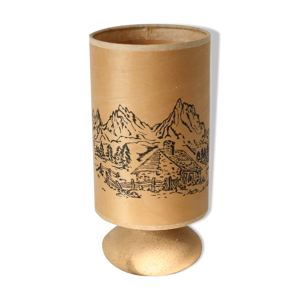 Lampe en grès et bois, - fin