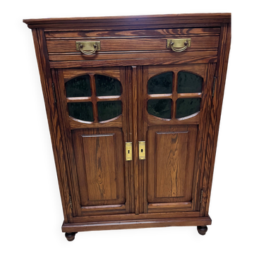 antique children's wardrobe in fir wood