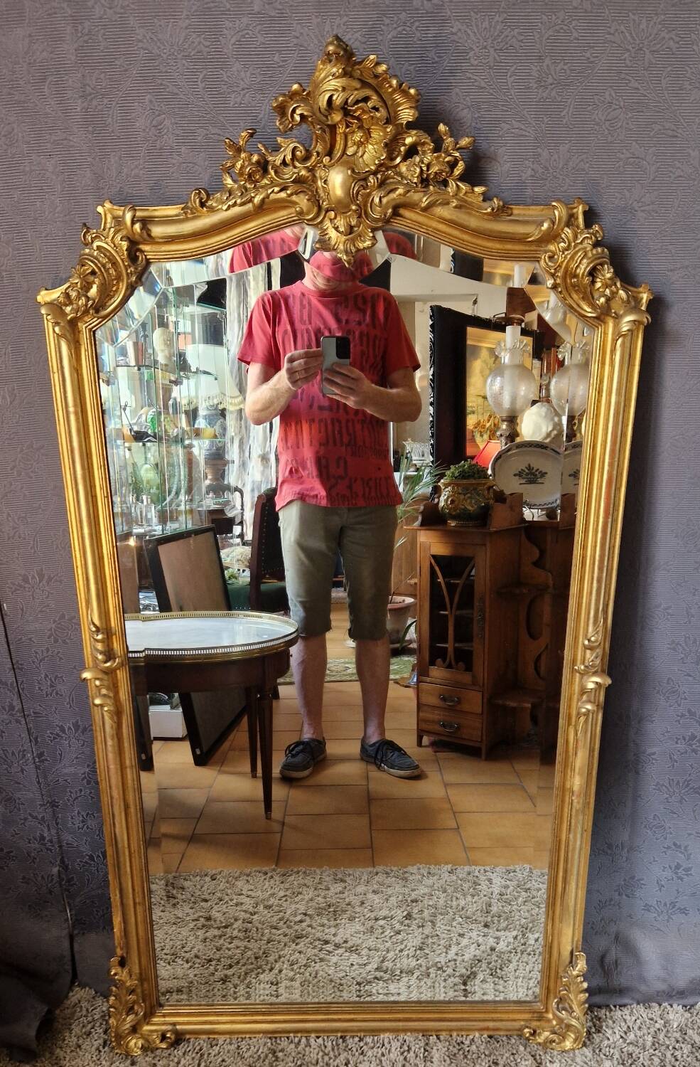 Golden Louis XV mirror