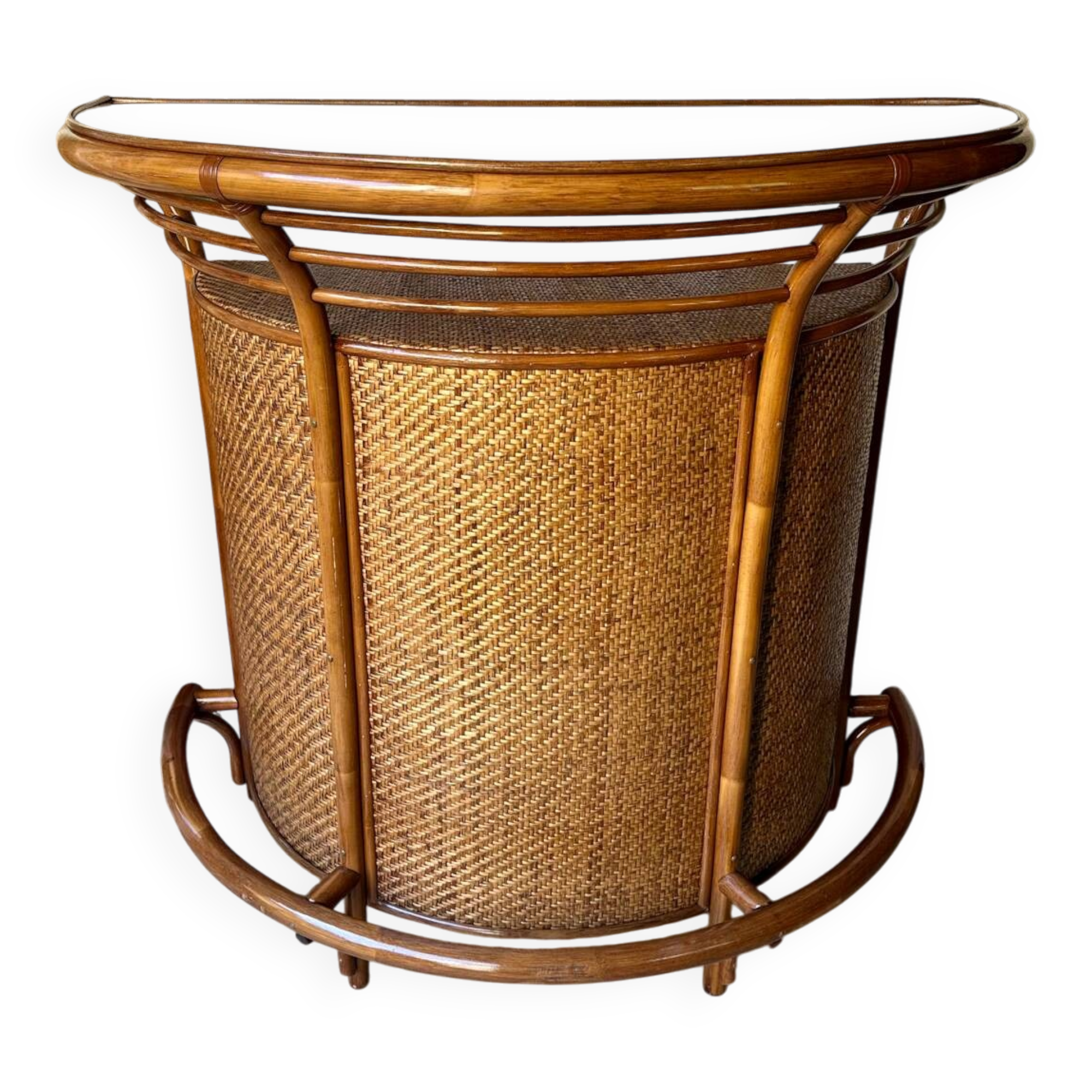 Rattan and cane bar, 1970s