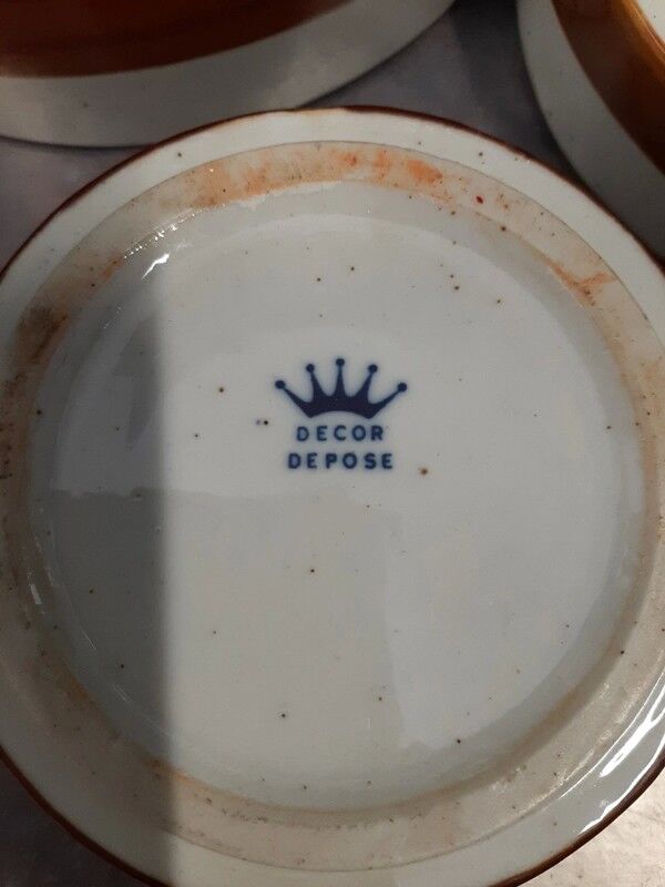 3 ceramic illustration Guy Mocquet for the secours populaire vintage 70's