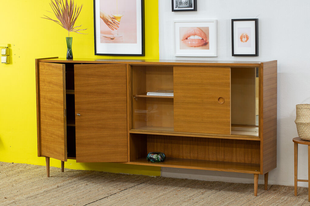 Vintage Scandinavian Enfilade – 221 cm