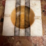 Art Deco ashtray/trinket tray in tricolor marble