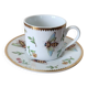 Cup and saucer in porcelain Henriette Bee pattern