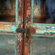 Old Burmese teak pantry original blue patina