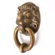Gilded Bronze Lions head Door Knocker . Early 20th Century Hollan