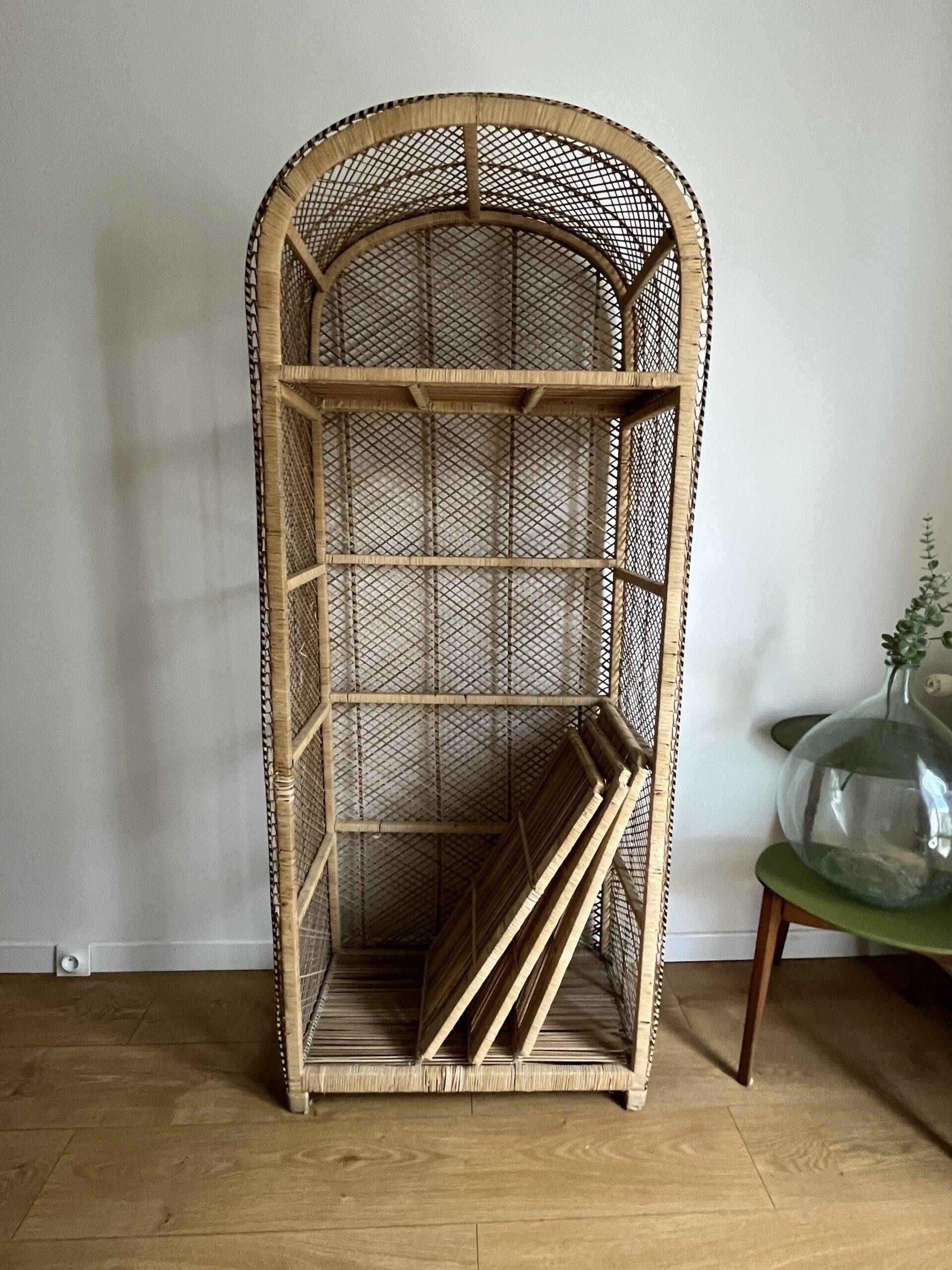 Very large vintage buri shelf