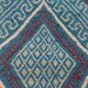 Handmade blue mergoum rug in natural wool