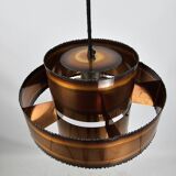 Lampe à suspension Sven Aage Holm Sørensen cuivre années 1960 Danemark