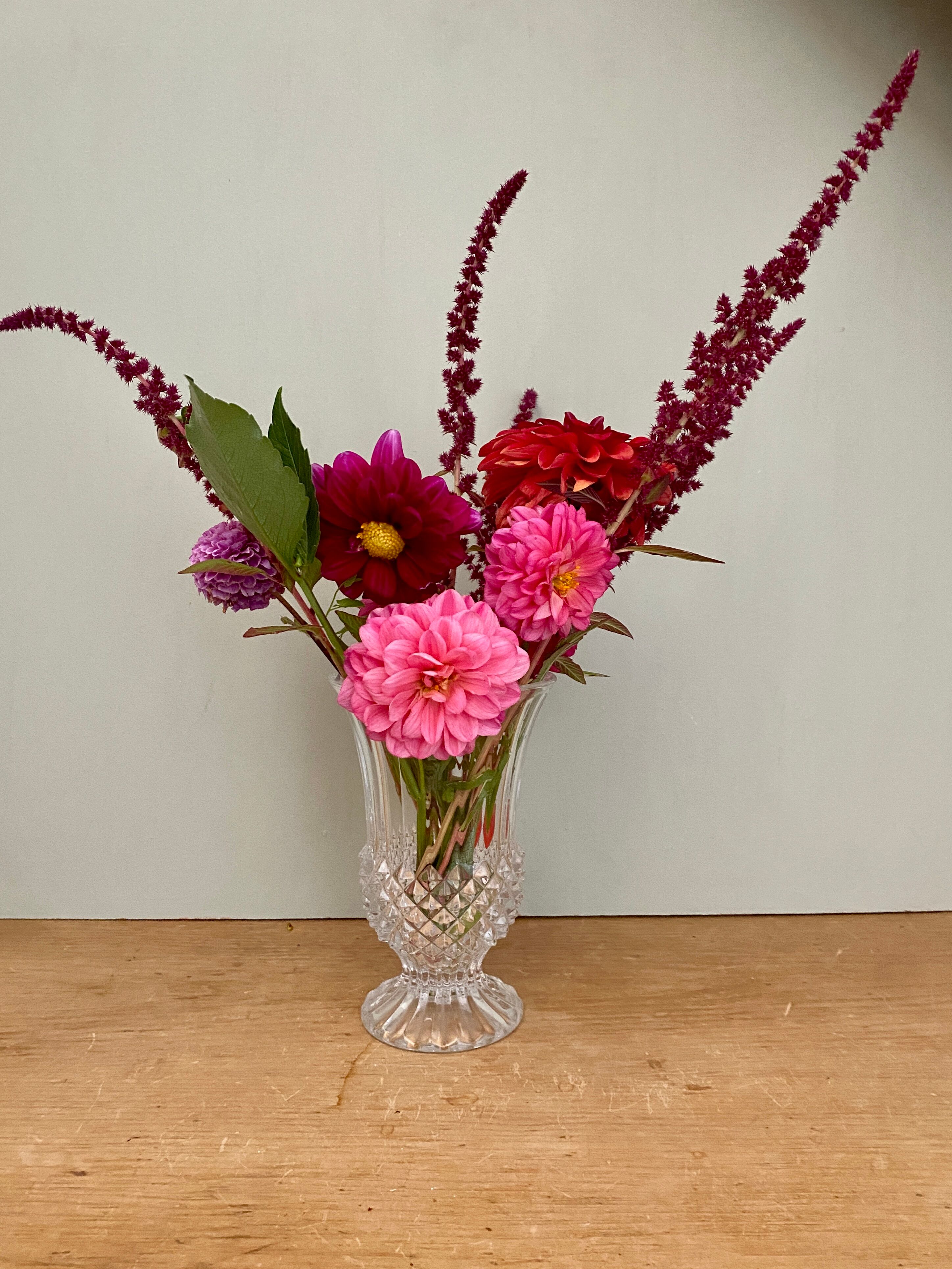 Antique glass vase
