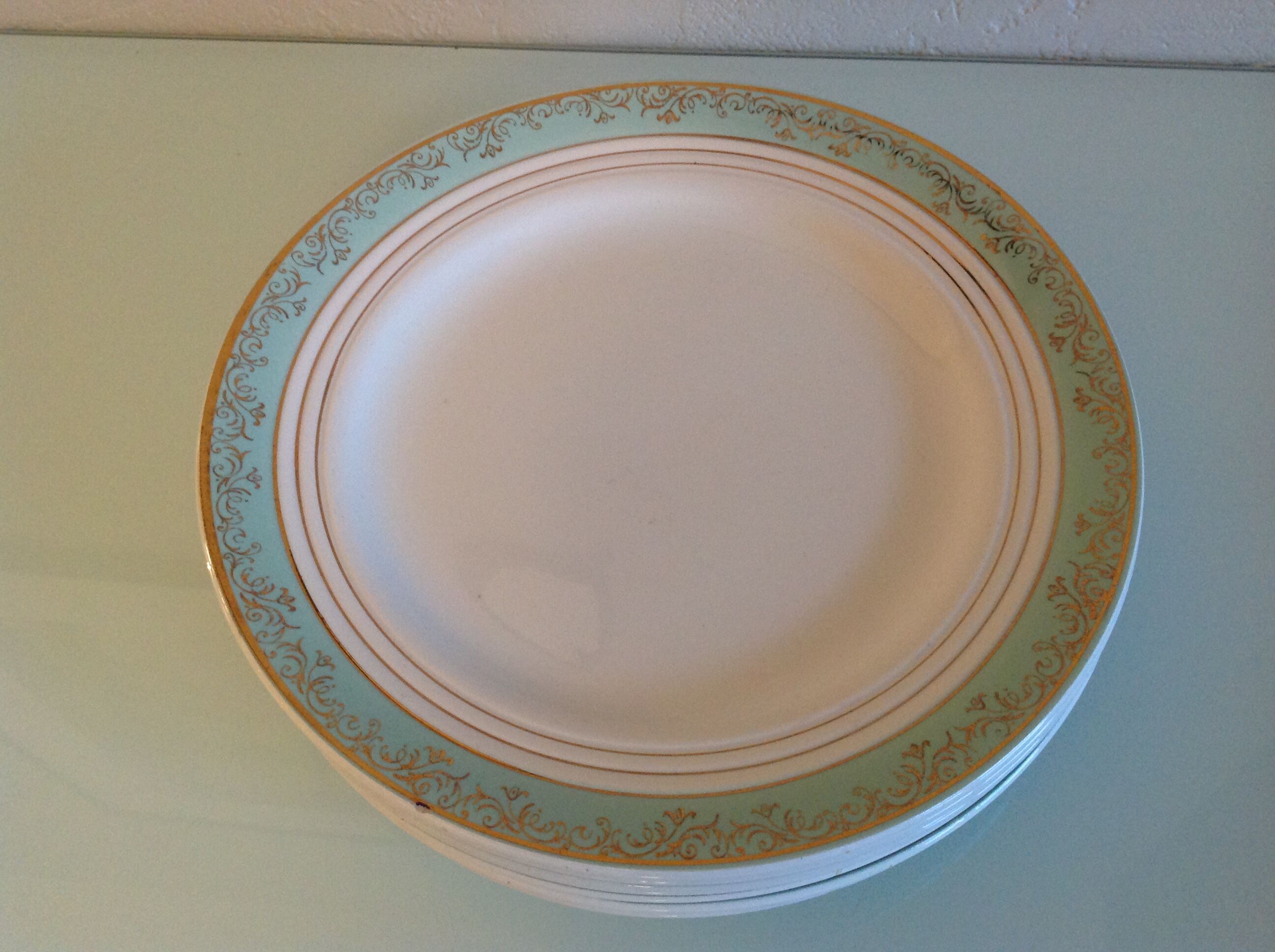 Six flat plates decor Sully by Ceranord/ vintage 50/60s