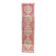 Vintage pink geometric Turkish hand-knotted runner 92x356