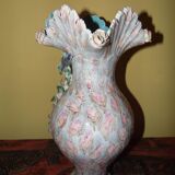 Vase en barbotine céramique fin XIX ème siècle