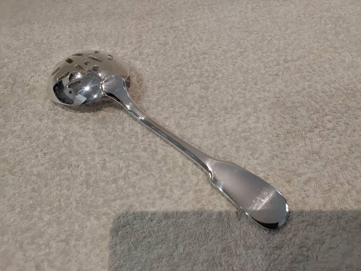 Silver-plated ice cube serving spoon by Christofle Cluny