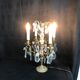 Golden brass girandole - 4 arms of lights - stamps and fleurettes in cut crystal