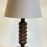 Charles Dudouyt style wooden lamp