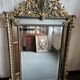 Trumeau mirror - marble, gilded, oak
