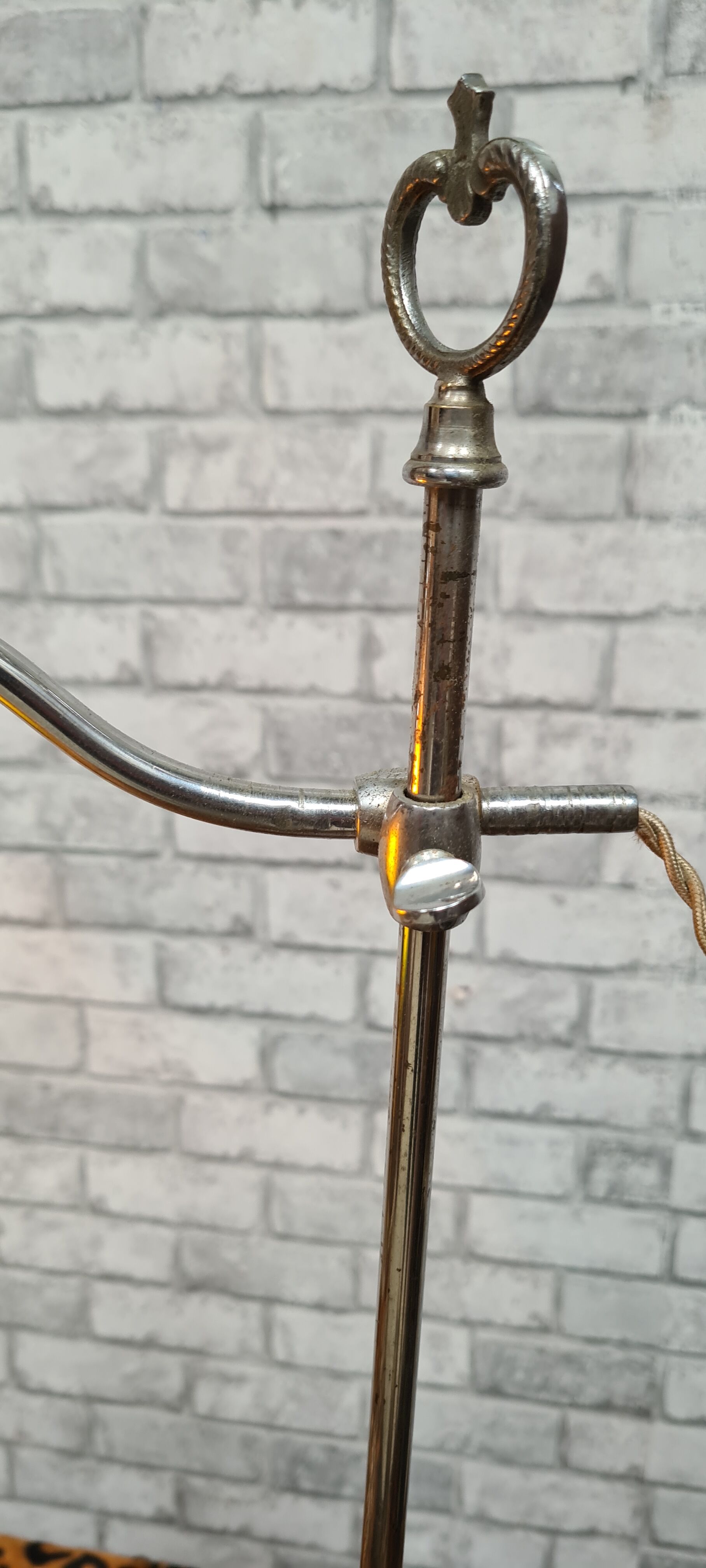 Desk lamp 1920 nickel plated . 58x 35