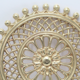 Vintage brass rosette underside