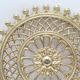 Vintage brass rosette underside