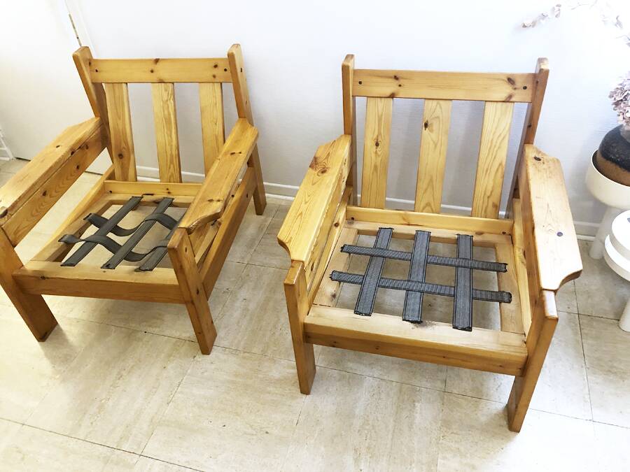 Pair of Scandinavian armchairs, 1970