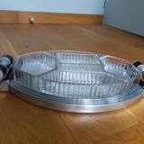 Durinox art deco mirror aperitif tray