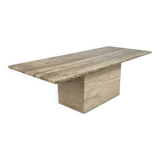 Vintage Travertine Coffee Table, Italy, 1970s