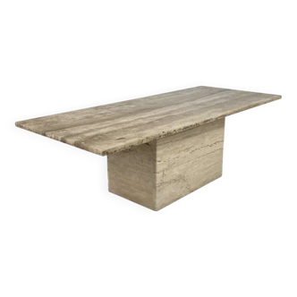 Vintage Travertine Coffee Table, Italy, 1970s