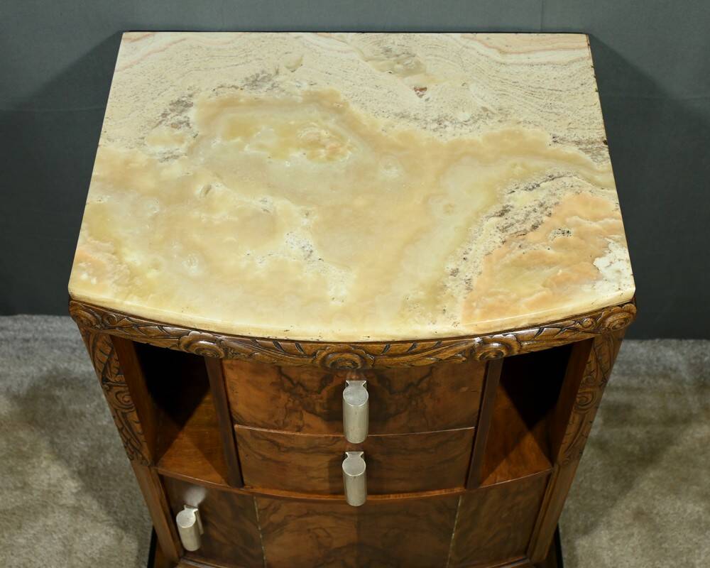 Nightstand in Walnut, Art Deco – 1930