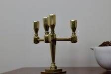 Vintage Candelabra with Four Arms in Swedish Brass from Gusum