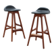 Set of two Erik Buch Teak wood bar stools 1960 Denmark
