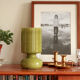 Table lamp Lykta green glass Ikea 80s