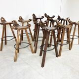 Mid century brutalist bar stools, 1960s