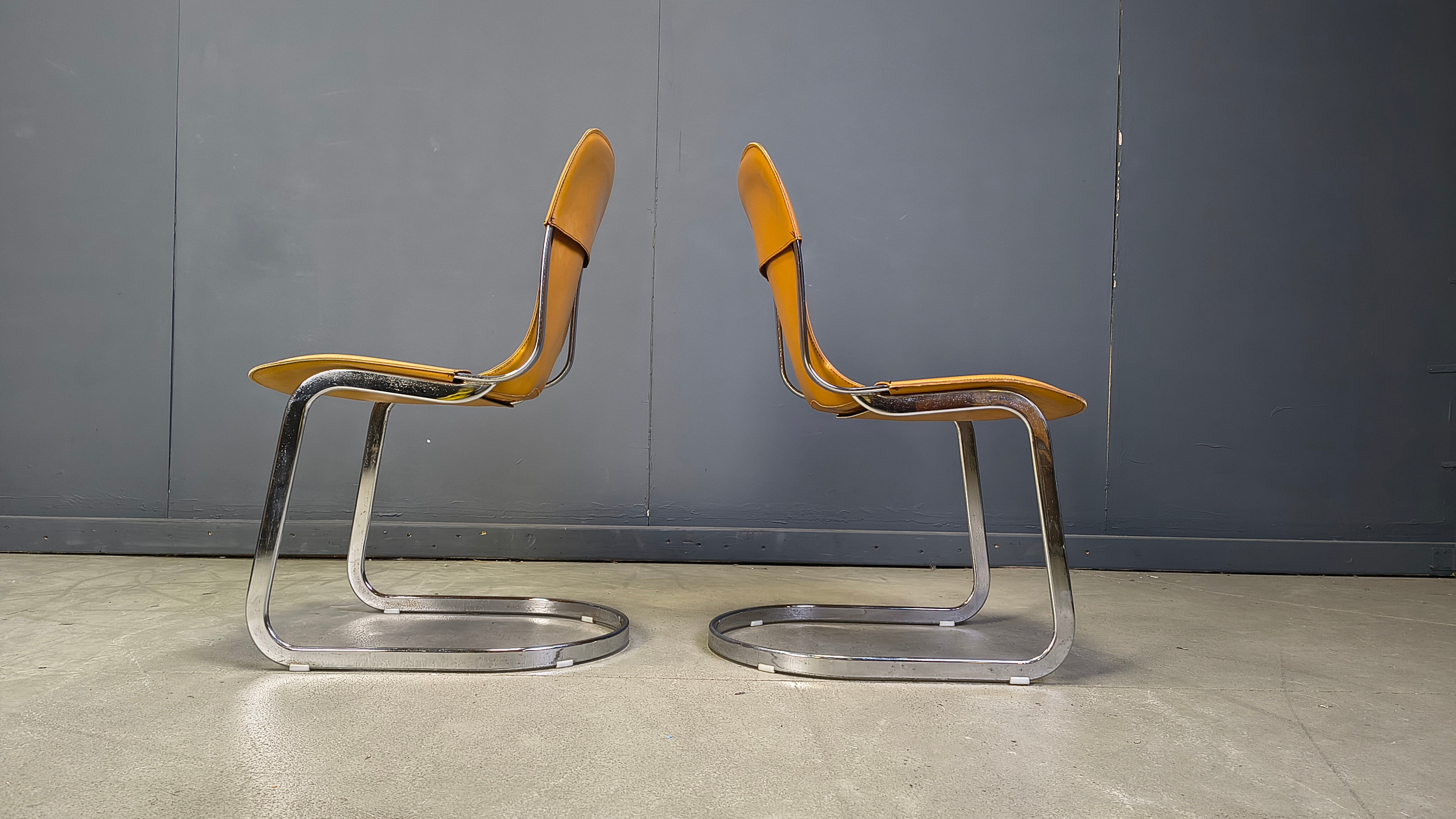 Vintage dining chairs by Cidue set of 6, 1970s