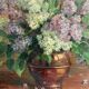 Huile panneau nature morte Jean Verdier bouquet fleurs cadre montparnasse