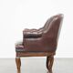Fauteuil chesterfield anglais classique en cuir de vachette