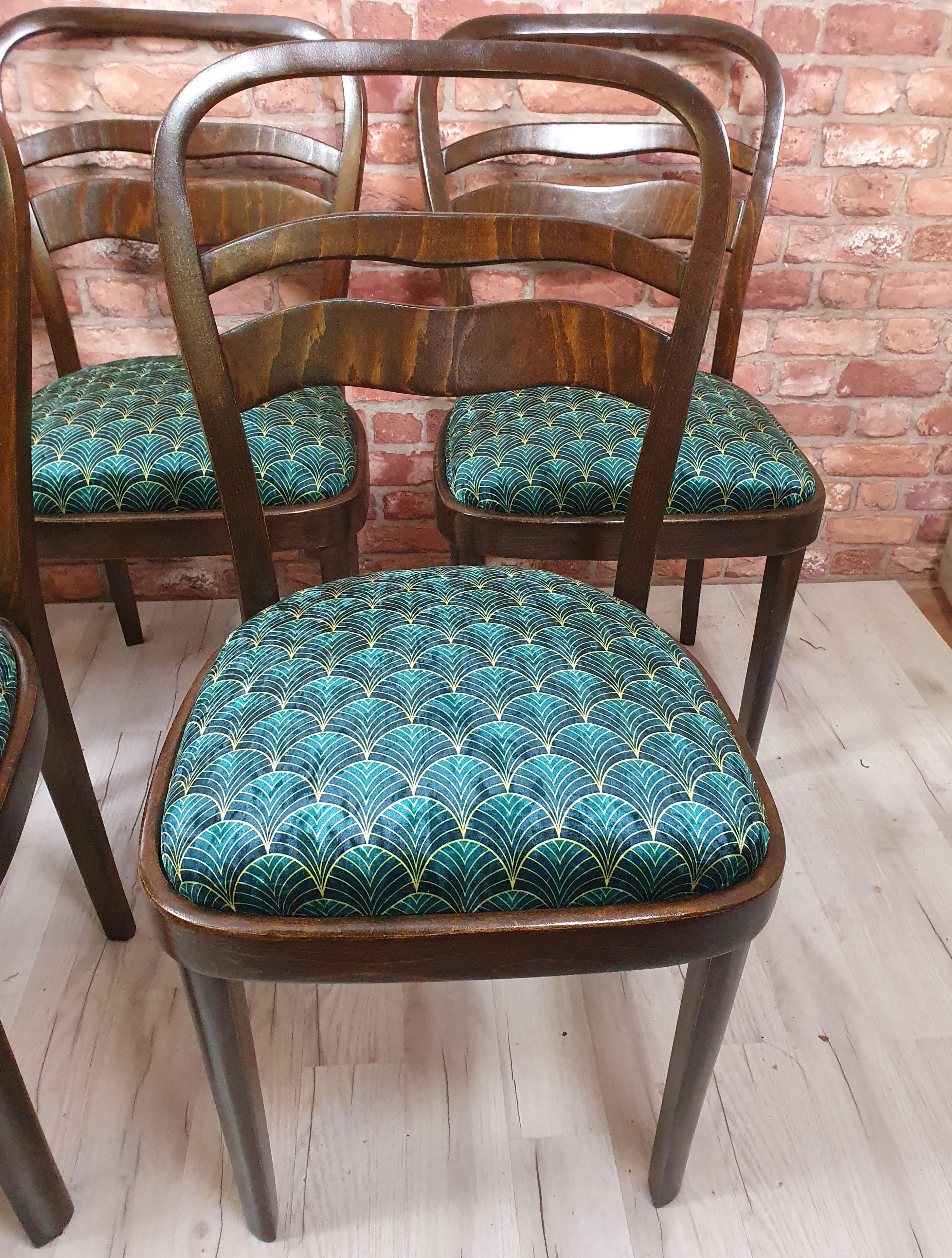 Chaises de salle à manger art déco rénovées