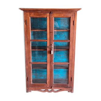 Glass cabinet in old teak