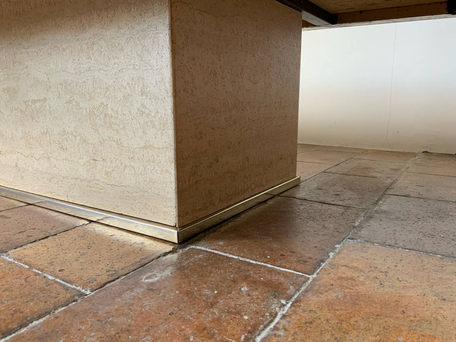 Coffee table and travertine