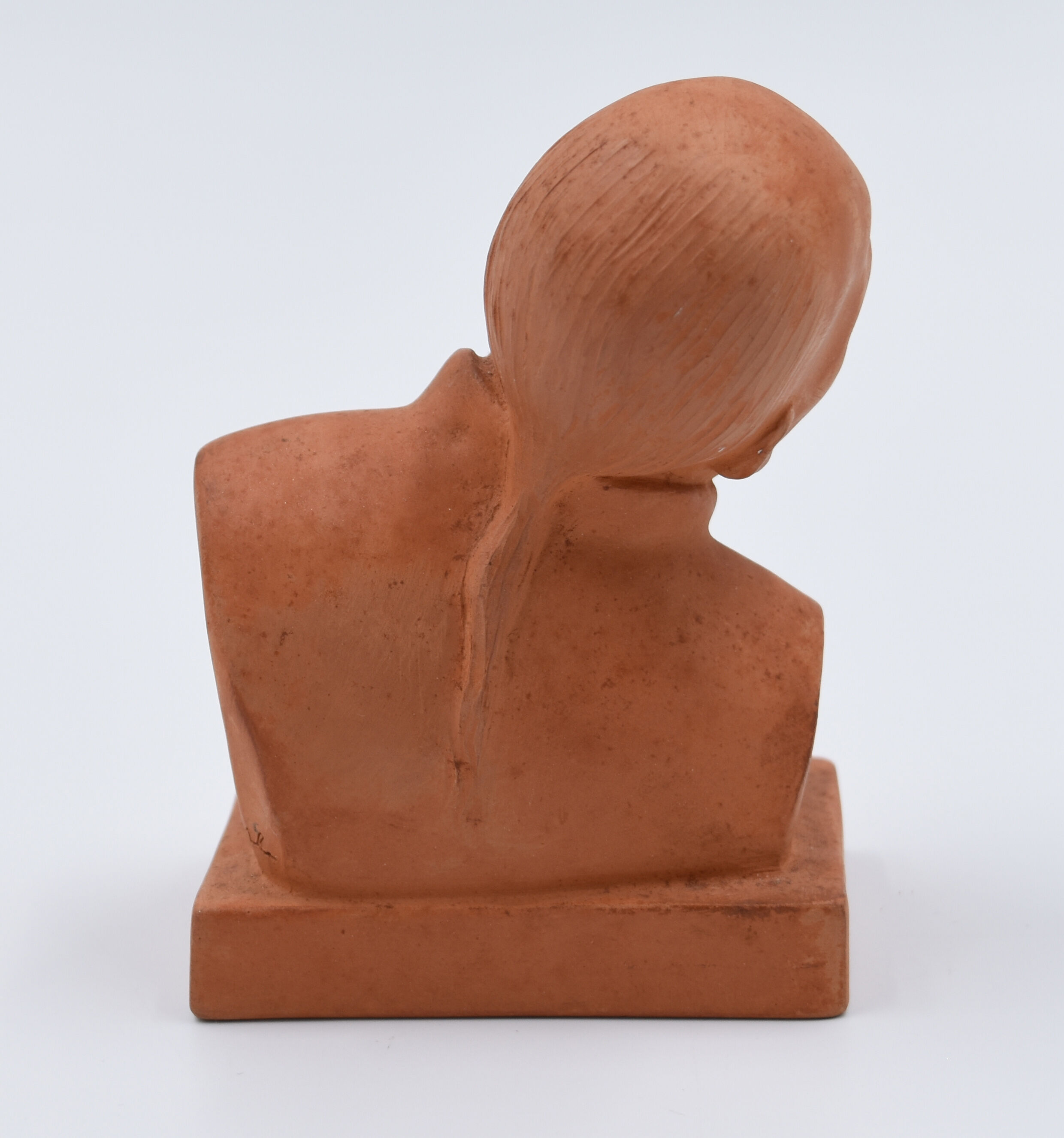 Gaston hauchecorne sculpture bust terre cuite "chinese thinker" art deco 1930